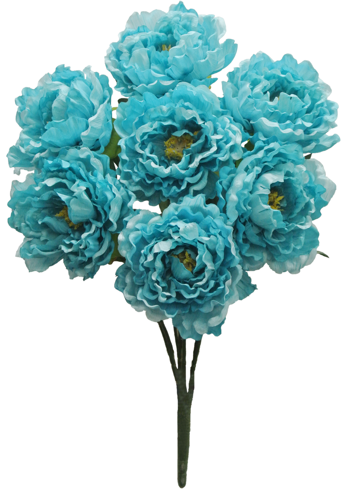 Silk Flowers, By Color, Turquoise